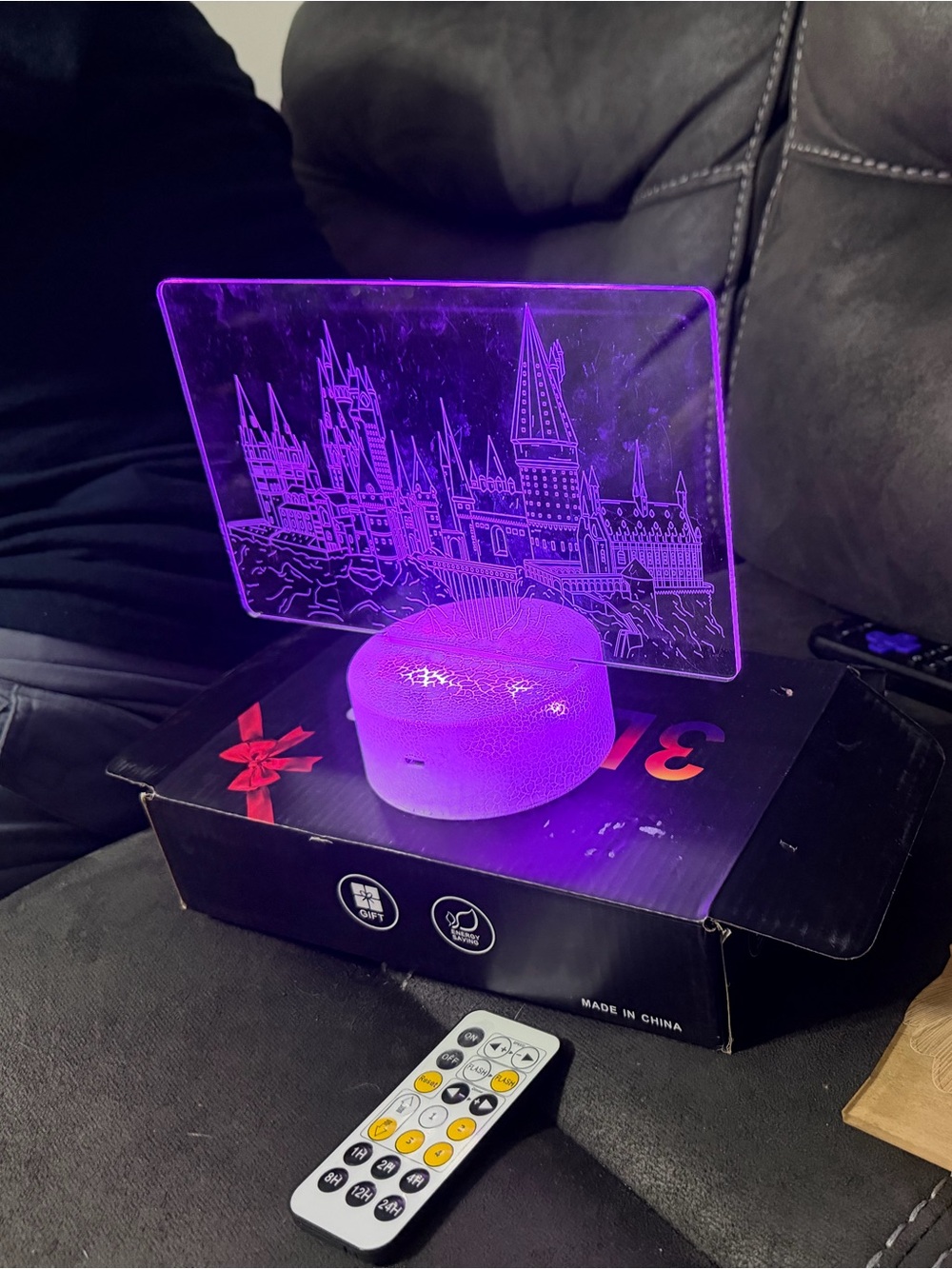LED holographic lights with remote